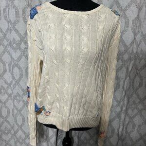 Polo Ralph Lauren Patchwork Cable Knit Pima Cotton Sweater